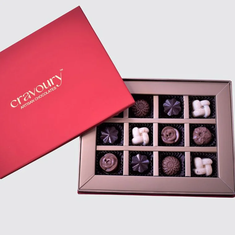 12 cavity assorted chocolate box