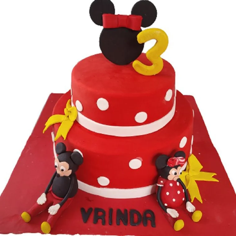 Mickey Minnie Mouse theme cake