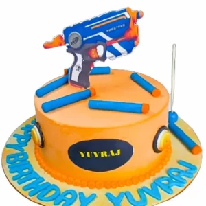Nerf Gun theme cake