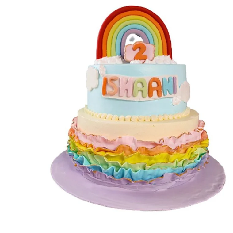 Rainbow theme cake