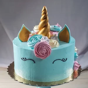 Unicorn Blue Theme Cake
