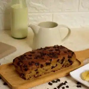 Banana Choco Chips Cake Whole Wheat Eggless