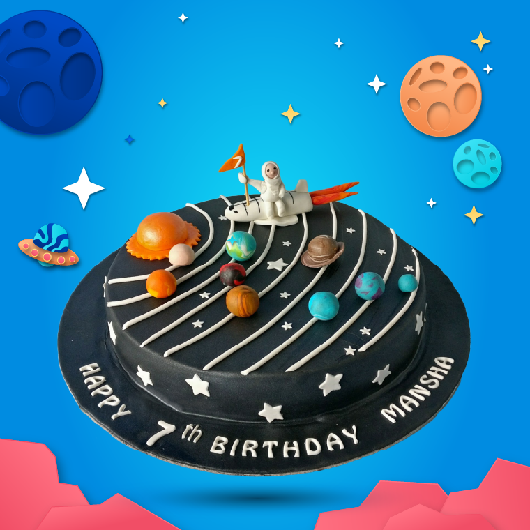 planet theme cake