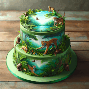 Animal Safari Theme Cake