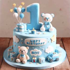 1 Year Boy Birthday Cake