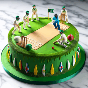 Cricket Theme Cake