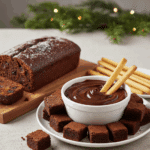 Plum cake 250gm, almond cookies 150gm , brownie cubes with chocolate dip