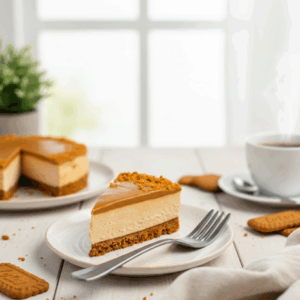 Biscoff cheese cake slice