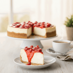 Strawberry cheesecake slice